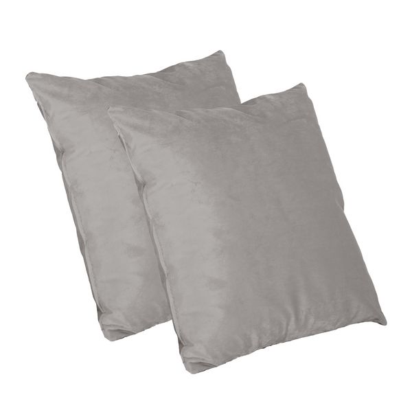HTI-Living Kissen Nathalie Unifarben Grau 2er-Set Kissen Nathalie Unifarben Grau 2er-Set