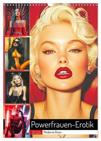 Powerfrauen-Erotik. Moderne Diven (Wandkalender 2026 DIN A3 hoch), CALVENDO Monatskalender