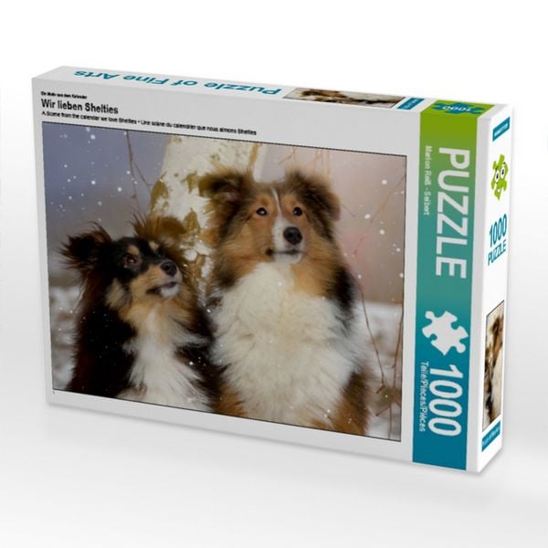 CALVENDO Puzzle Ein Motiv aus dem Kalender Wir lieben Shelties 1000 Teile Lege-Größe 64x48cm Foto-Puzzle für glückliche Stunden