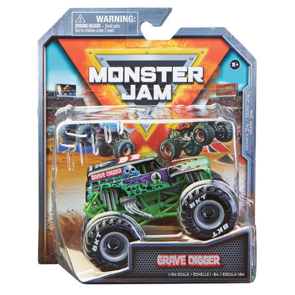 Monster Jam Original Monster Jam Truck mit Zubehör im Maßstab 1:64 (Sortierung mit verschiedenen Designs, Zufallsauswahl)
