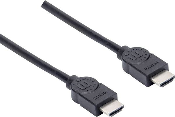 Manhattan HDMI Anschlusskabel HDMI-A Stecker, HDMI-A Stecker 1.50 m Schwarz 355308 4K UHD HDMI-Kabel