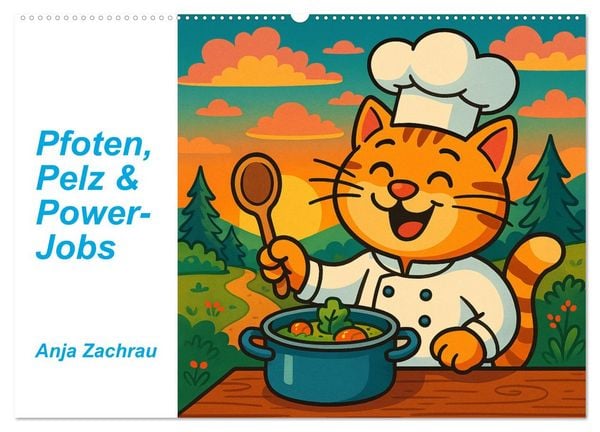 Pfoten, Pelz & Power-Jobs (Wandkalender 2026 DIN A2 quer), CALVENDO Monatskalender