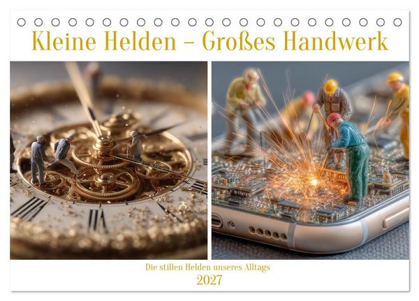Kleine Helden – Großes Handwerk (Tischkalender 2027 DIN A5 quer), CALVENDO Monatskalender
