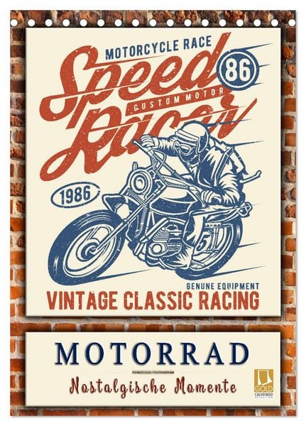 Motorrad - nostalgische Momente (Tischkalender 2026 DIN A5 hoch), CALVENDO Monatskalender