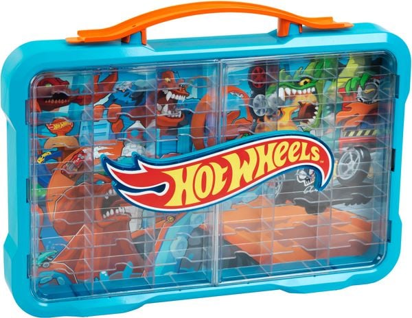 Hot Wheels - Sammelvitrine fuer 54 Autos mit leuchtendem Hot Wheels Logo