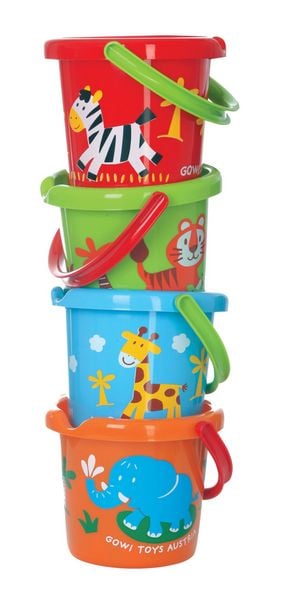 Eimer mit Tiermotiven mehrfarbig Ø18cm