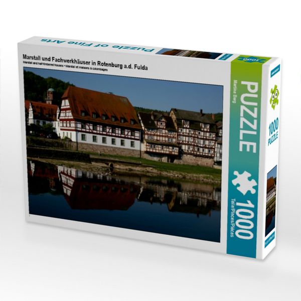 CALVENDO Puzzle Marstall und Fachwerkhäuser in Rotenburg a.d. Fulda 1000 Teile Lege-Größe 64x48cm Foto-Puzzle für glückliche Stunden