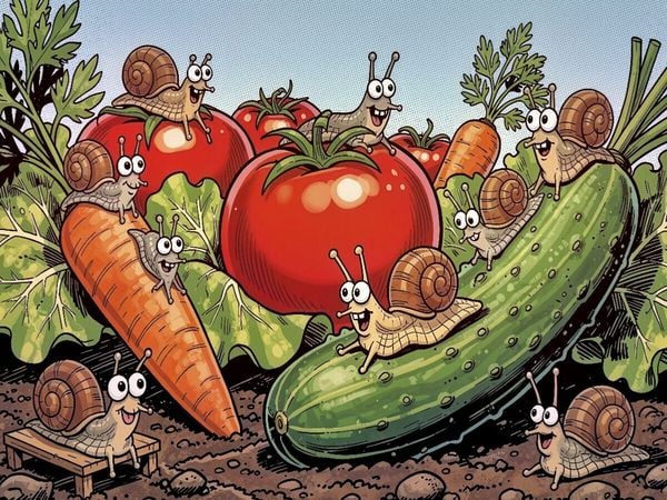 CALVENDO Puzzle Ein Motiv aus dem Kalender Lustige Weinbergschnecken - Comic 1000 Teile Lege-Größe 64x48cm Foto-Puzzle für glückliche Stunden