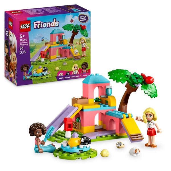 LEGO Friends 42640 Meerschweinchen Spielplatz, Spielzeug mit Tierfiguren