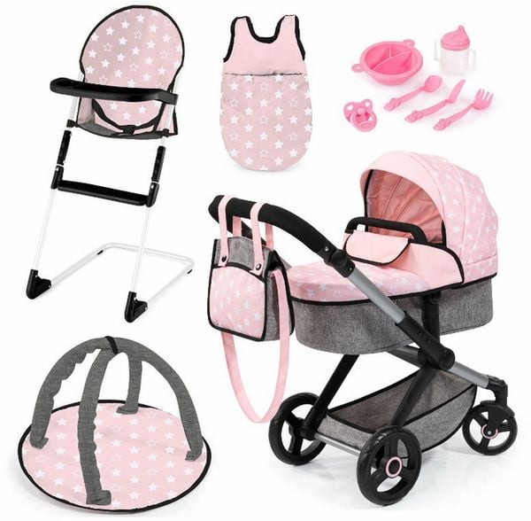 Kombi-Puppenwagen Xeo Deluxe Set