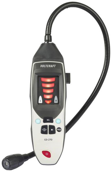 VOLTCRAFT Gasleck-Detektor GD-270 Methan, Wasserstoff, Propan, Ethylen, Ethan, Hexan, Benzol, Iso-Butan, Ethanol, Acetaldehyd