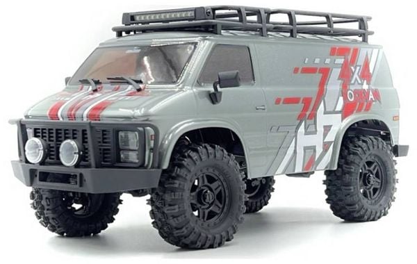 Hobby Plus 1:18 Crawler CR18P EVO-V2 'Rock Van' grey RTR Brushed 1:18 RC Modellauto Crawler Allradantrieb (4WD) 2,4 GHz