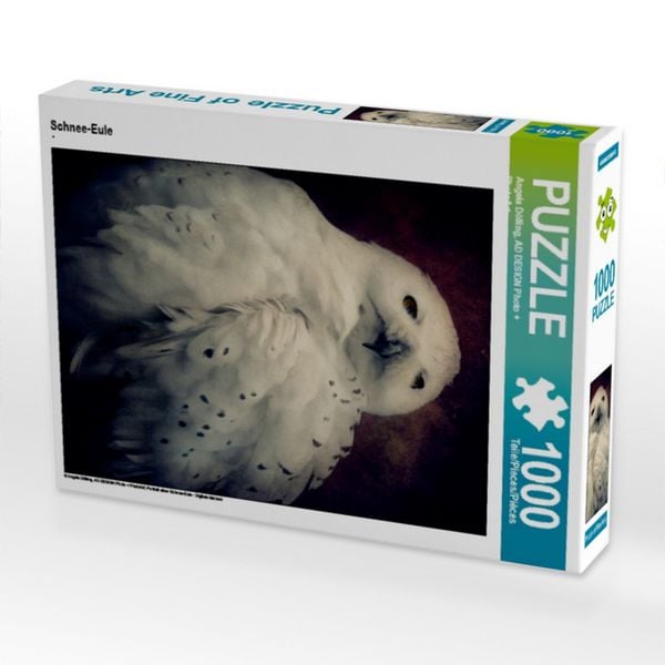 CALVENDO Puzzle Schnee-Eule 1000 Teile Lege-Größe 64x48cm Foto-Puzzle für glückliche Stunden
