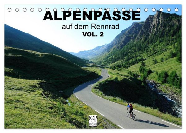 Alpenpässe auf dem Rennrad Vol. 2 (Tischkalender 2027 DIN A5 quer), CALVENDO Monatskalender