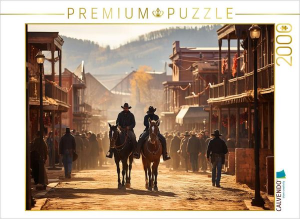 CALVENDO Puzzle Morgens auf den Straßen im wilden Westen 2000 Teile Lege-Größe 90x67cm Foto-Puzzle für glückliche Stunden