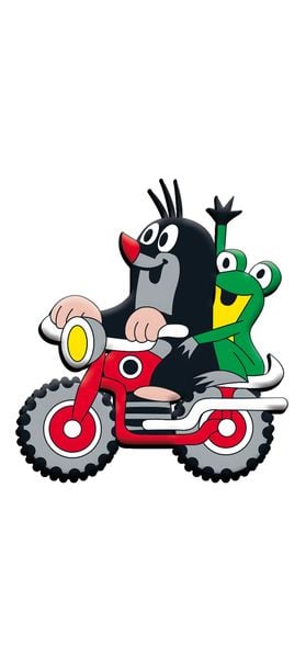 Trötsch Der kleine Maulwurf 3D-Magnet Motorrad