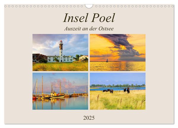 Insel Poel - Auszeit an der Ostsee (Wandkalender 2025 DIN A3 quer), CALVENDO Monatskalender