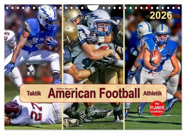 American Football - Taktik und Athletik (Wandkalender 2026 DIN A4 quer), CALVENDO Monatskalender