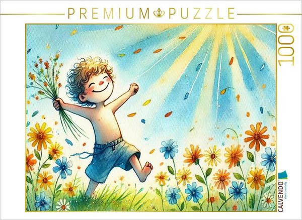 CALVENDO Puzzle Ein Jahr mit deinem inneren Kind - HD-Leinwand & Puzzle 'Lebensfreude' 1000 Teile Lege-Größe 64x48cm Foto-Puzzle für glückliche Stunden