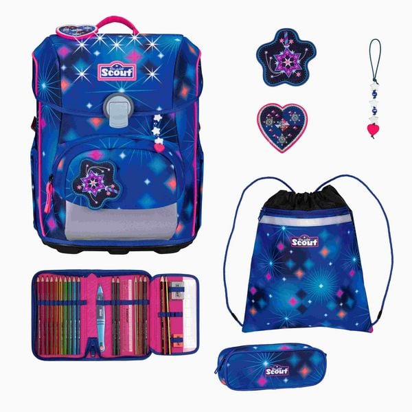 Scout Schulranzen Set Neo LED, Schulranzen Set, 4tlg, Sparkling Dream