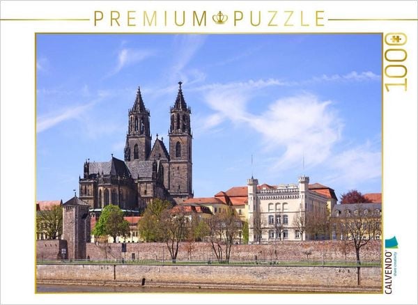 CALVENDO Puzzle Dom zu Magdeburg St. Mauritius und Katharina im Frühling 1000 Teile Lege-Größe 64x48cm Foto-Puzzle für glückliche Stunden