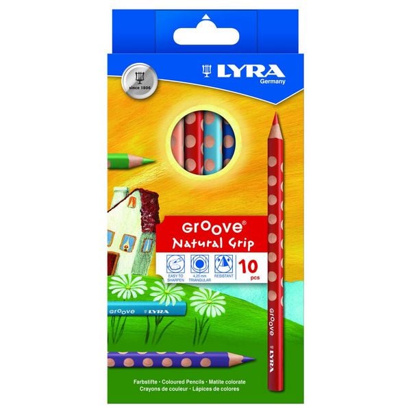 LYRA Buntstifte Groove Natural Grip 10 Stück Kartonetui