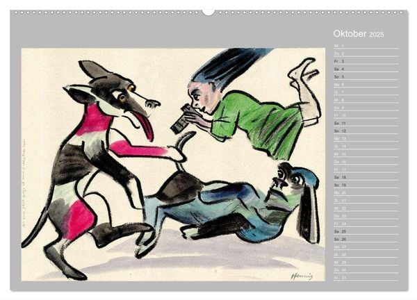 Wolf-Dieter Pfenning – 12 Monate auf Papier (hochwertiger Premium Wandkalender 2025 DIN A2 quer), Kunstdruck in Hochglanz