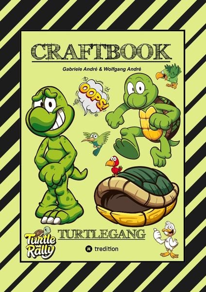 Craftbook - Bastelvorlage - Lustiges Familienspiel - Turtle Rally - Witzige Motive - Knifflige Rätsel & Aufgaben - Turtle