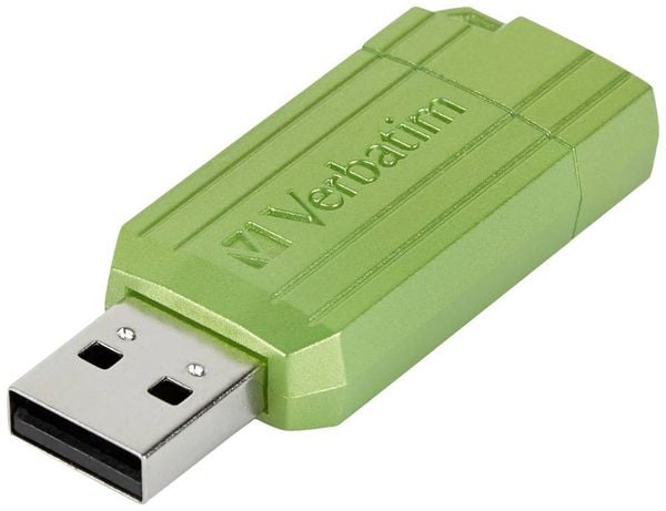 Verbatim USB DRIVE 2.0 PINSTRIPE USB-Stick 128GB Eucalyptus, Grün 49462 USB-A (USB 2.0)