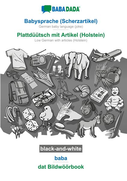 Babysprache (Scherzartikel) - Plattdüütsch mit Artikel (Holstein), baba, BW