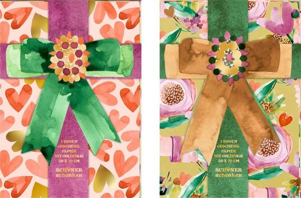 Geschenkpapier-Bogen mit Goldfolie – Schöner Schenken