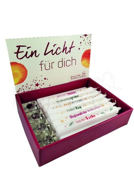 Kerzen-Display »Ein LIcht für dich« - Weihnachten, gefüllt mit 24 Kerzen, je 4 x 871341, 871342, 871343, 871344, 871345, 871346