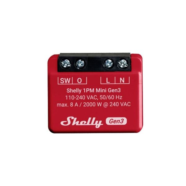 Shelly 1PM Mini Gen3 Schalt-Messaktor Wi-Fi, Bluetooth