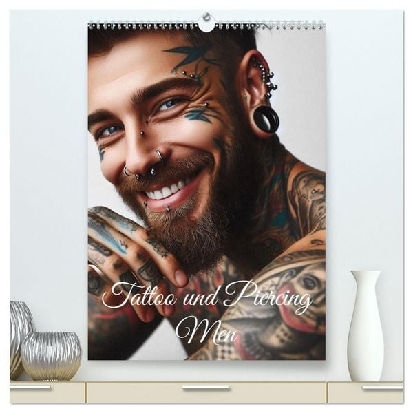 Tattoo und Piercing Men (hochwertiger Premium Wandkalender 2027 DIN A2 hoch), Kunstdruck in Hochglanz
