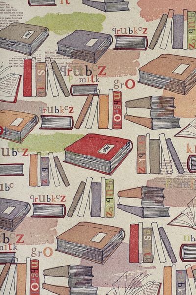 Buchhandlungsbedarf Geschenkpapier Bibliothek
