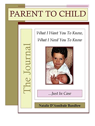 Parent To Child-The Journal: What I Want You To Know, What I Need You To KnowýJust In Case: What I Want You To Know, What I Need You to Know...Just in Case