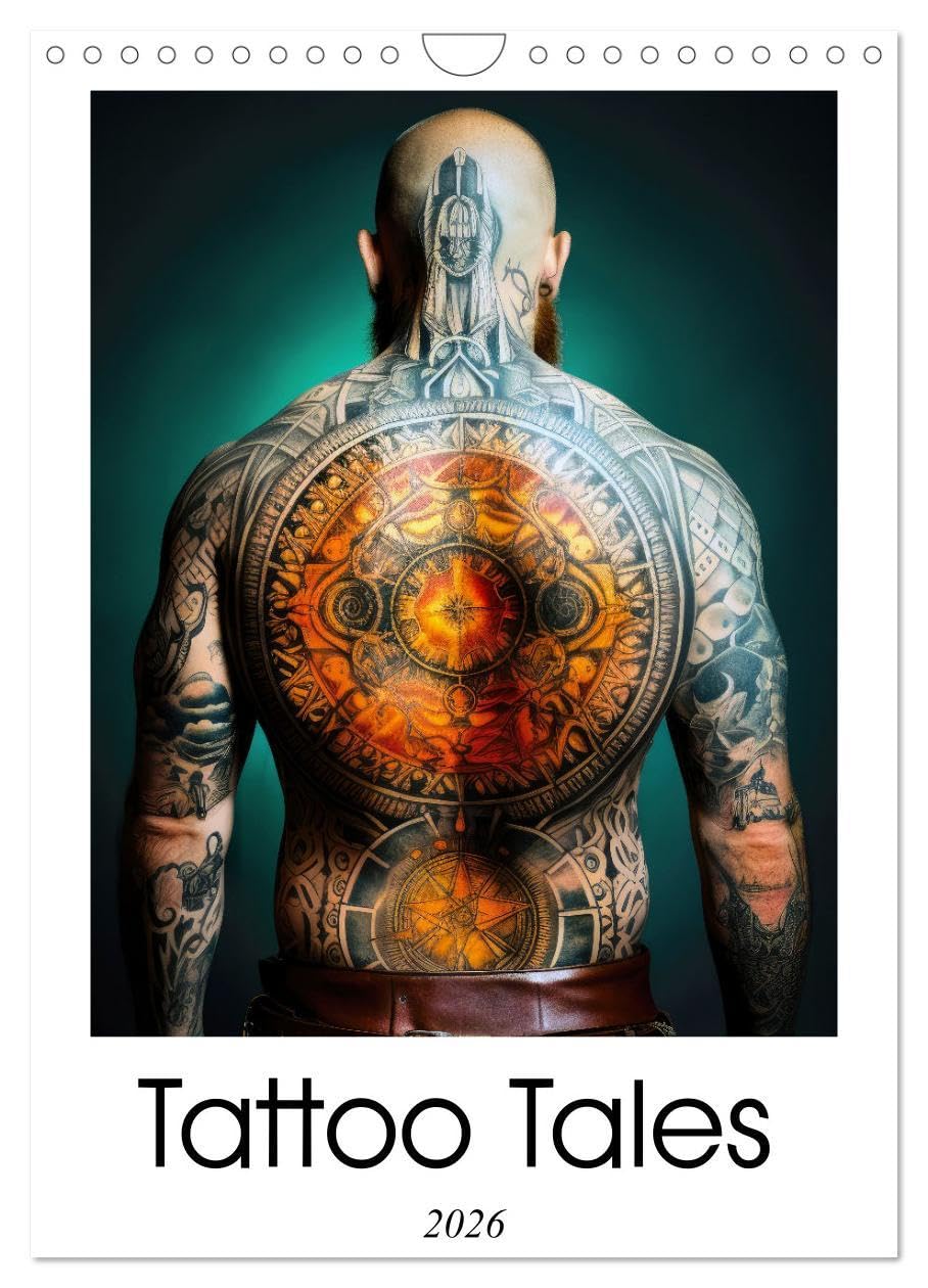 Tattoo Tales (Wall Calendar 2026 DIN A4 portrait), CALVENDO 12 Month Wall Calendar: Embark on a captivating journey through time with Tattoo Tales ... of medieval art and inked masterpieces.