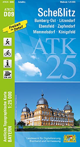 ATK25-D09 Scheßlitz (Amtliche Topographische Karte 1:25000): Bamberg-Ost, Litzendorf, Ebensfeld, Zapfendorf, Memmelsdorf, Königsfeld (ATK25 Amtliche Topographische Karte 1:25000 Bayern)