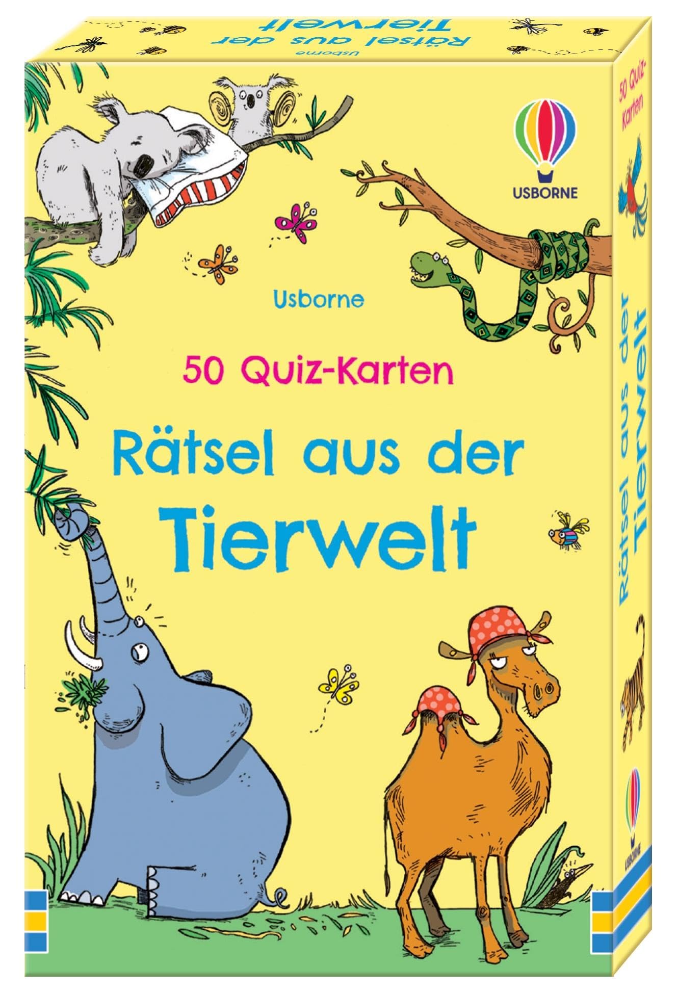 50 Quiz-Karten: Rätsel aus der Tierwelt: mit über 500 Fragen zur Tieren auf der ganzen Welt sowie Antwortkarten - Quiz-Karten ab 8 Jahren