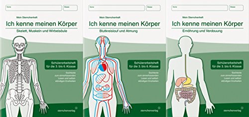 Ich kenne meinen Körper - 3 Hefte im Kombi: 3 Schülerarbeitshefte für die 3. bis 6. Klasse mit Sachtexten zum sinnerfassenden Lesen und selbstständigen Erarbeiten (Mein Sternchenheft)
