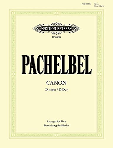 Canon D-Dur (Bearbeitung für Klavier zu 2 Händen): Partitur für Klavier