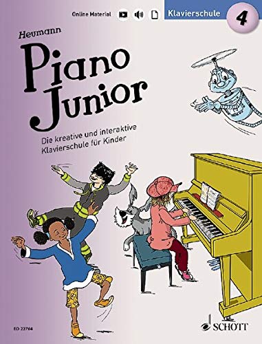 Piano Junior: Klavierschule 4: Die kreative und interaktive Klavierschule für Kinder. Band 4. Klavier. Ausgabe mit verschiedenen Online-Materialien. (Piano Junior - deutsche Ausgabe)