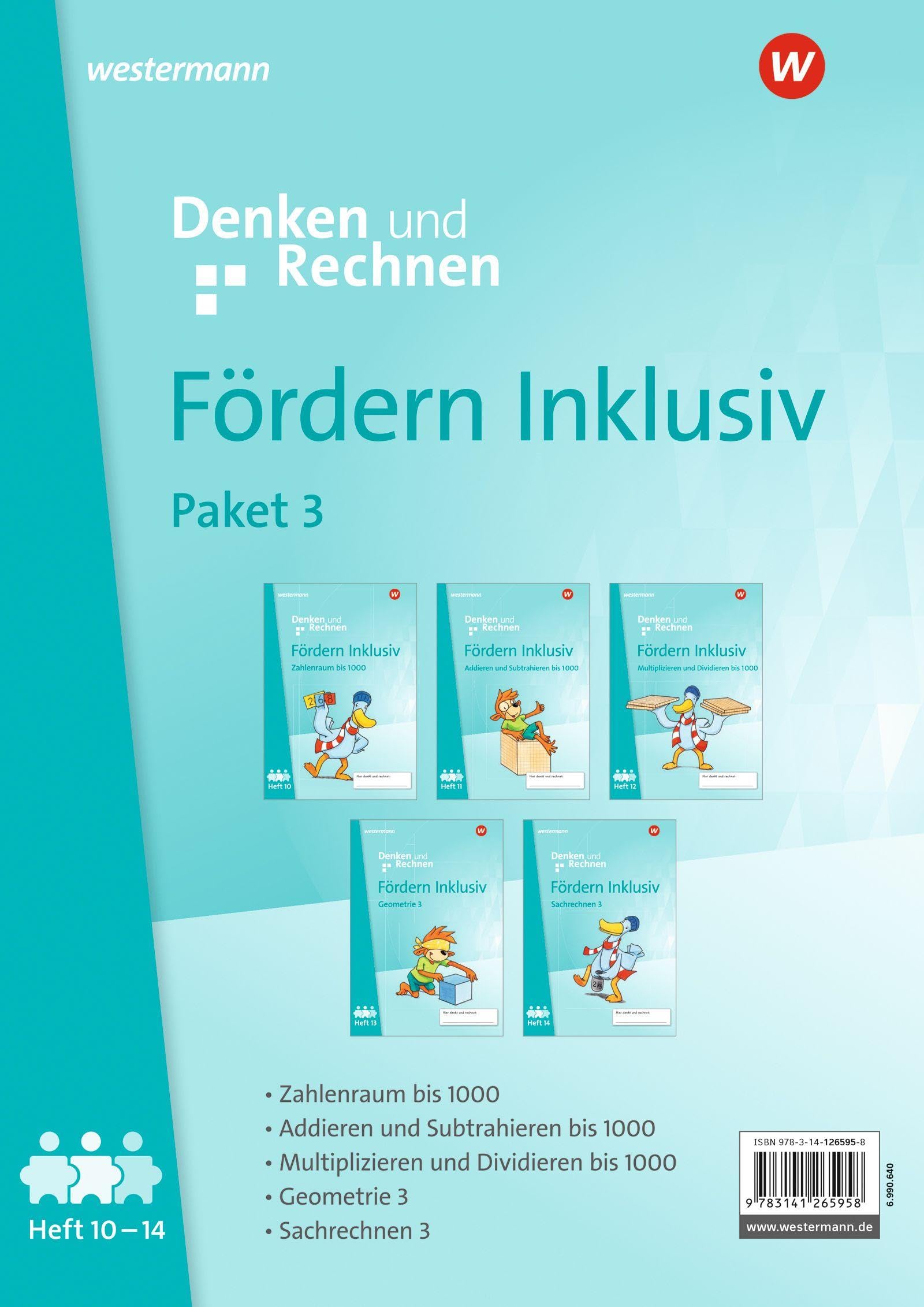 Fördern Inklusiv - Ausgabe 2024: Hefte 10-14 im Paket Denken und Rechnen