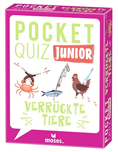 moses. Pocket Quiz Junior - Verrückte Tiere, Das Kinderquiz mit 100 Fragen und Fakten rund um erstaunliche Tiere mit besonderen Fähigkeiten, Für Kinder ab 8 Jahren