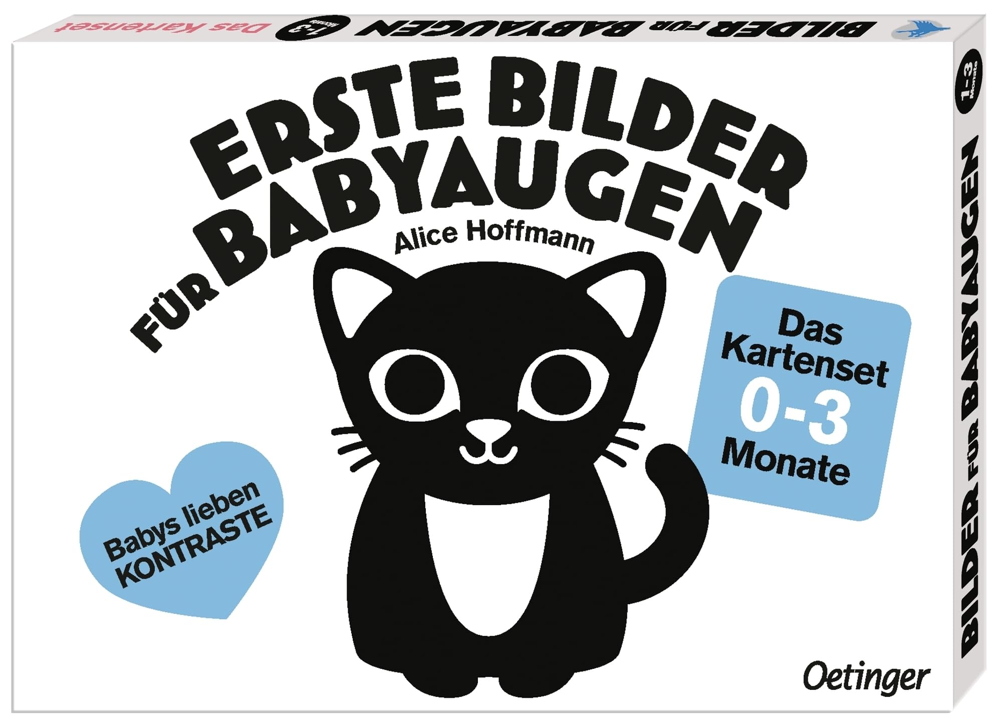 Erste Bilder für Babyaugen. Das Kartenset 0-3 Monate: Babys lieben Kontraste. 10 Kontrastkarten zur Förderung der Sehentwicklung bei Babys von 0-3 Monaten in einer Box
