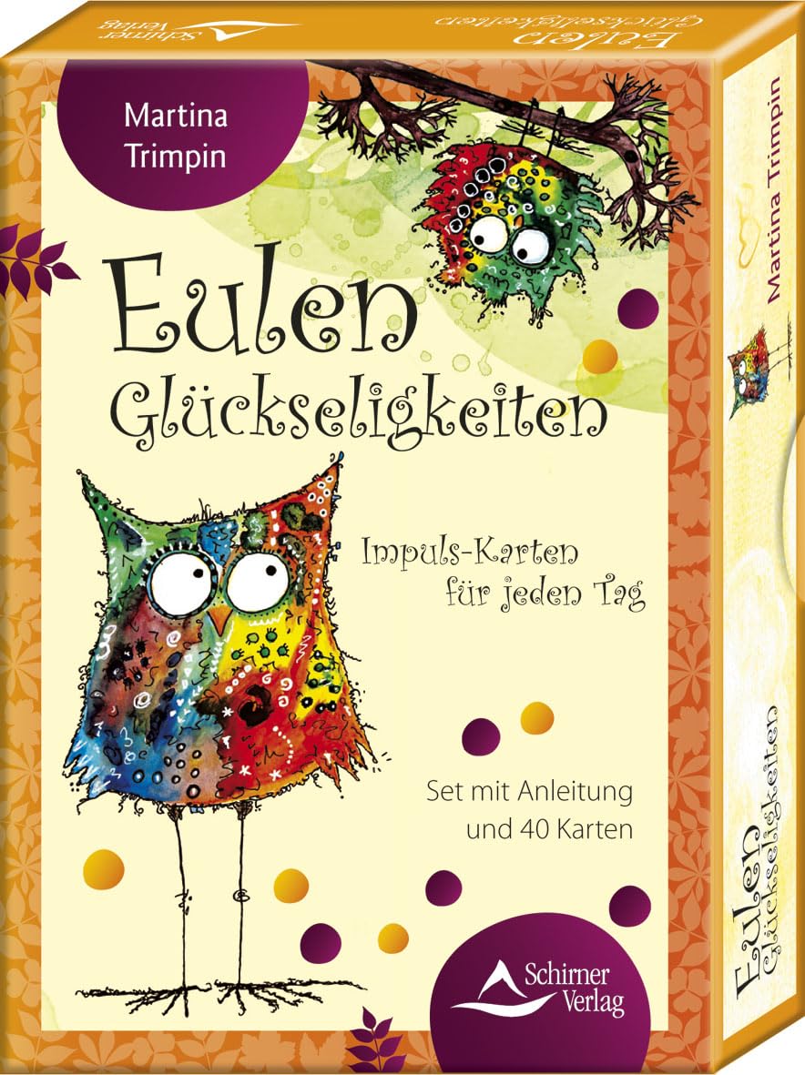 Eulen-Glückseligkeiten – Impuls-Karten für jeden Tag: Set mit Anleitung und 40 Karten