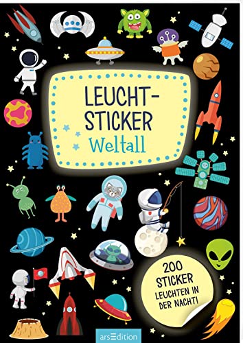 Leucht-Sticker - Weltall: 200 Sticker leuchten in der Nacht!