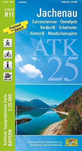 ATK25-R11 Jachenau (Amtliche Topographische Karte 1:25000): Sylvensteinsee, Demeljoch, Vorderriß, Schafreiter, Hinterriß, Mondscheinspitze (ATK25 Amtliche Topographische Karte 1:25000 Bayern)