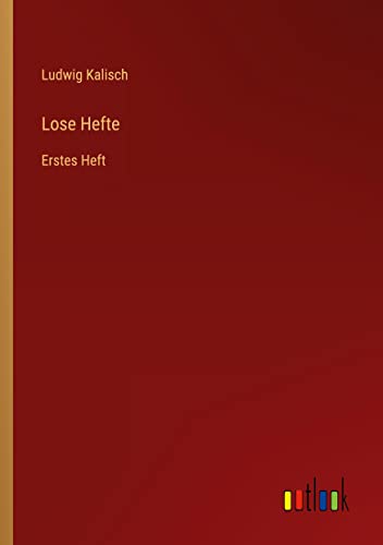 Lose Hefte: Erstes Heft