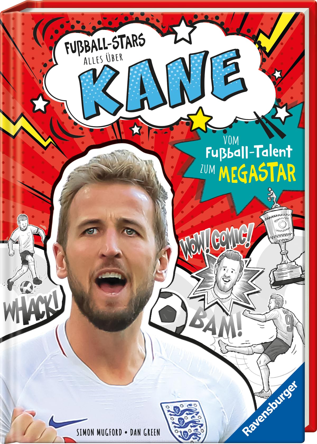 Fußball-Stars - Alles über Kane (Erstlesebuch ab 7 Jahren), Fußball-Geschenke für Jungs und Mädchen: Vom Fußball-Talent zum Megastar (Megastars)